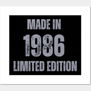 Vintage Made in 1986 , Limited Edition  , Gift for Mom Dad Birthday Posters and Art